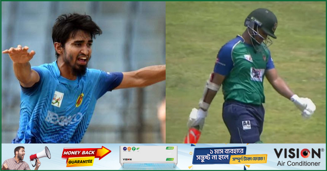 এক রানের জন্য অর্ধশতক পেলেন না সাকিব, আউট সাকিবের বলেই 