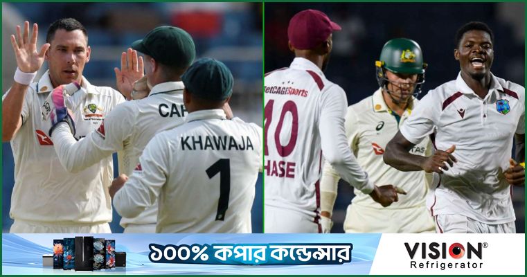 '১৫ উইকেট' পতনের দিনে ম্যাচের পাল্লা অস্ট্রেলিয়ার দিকে