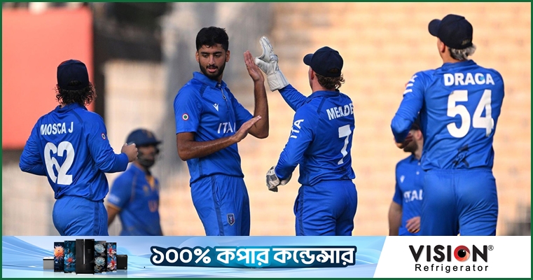 আরব আমিরাতকে ১১২ রানে হারিয়ে ইতালির চমক